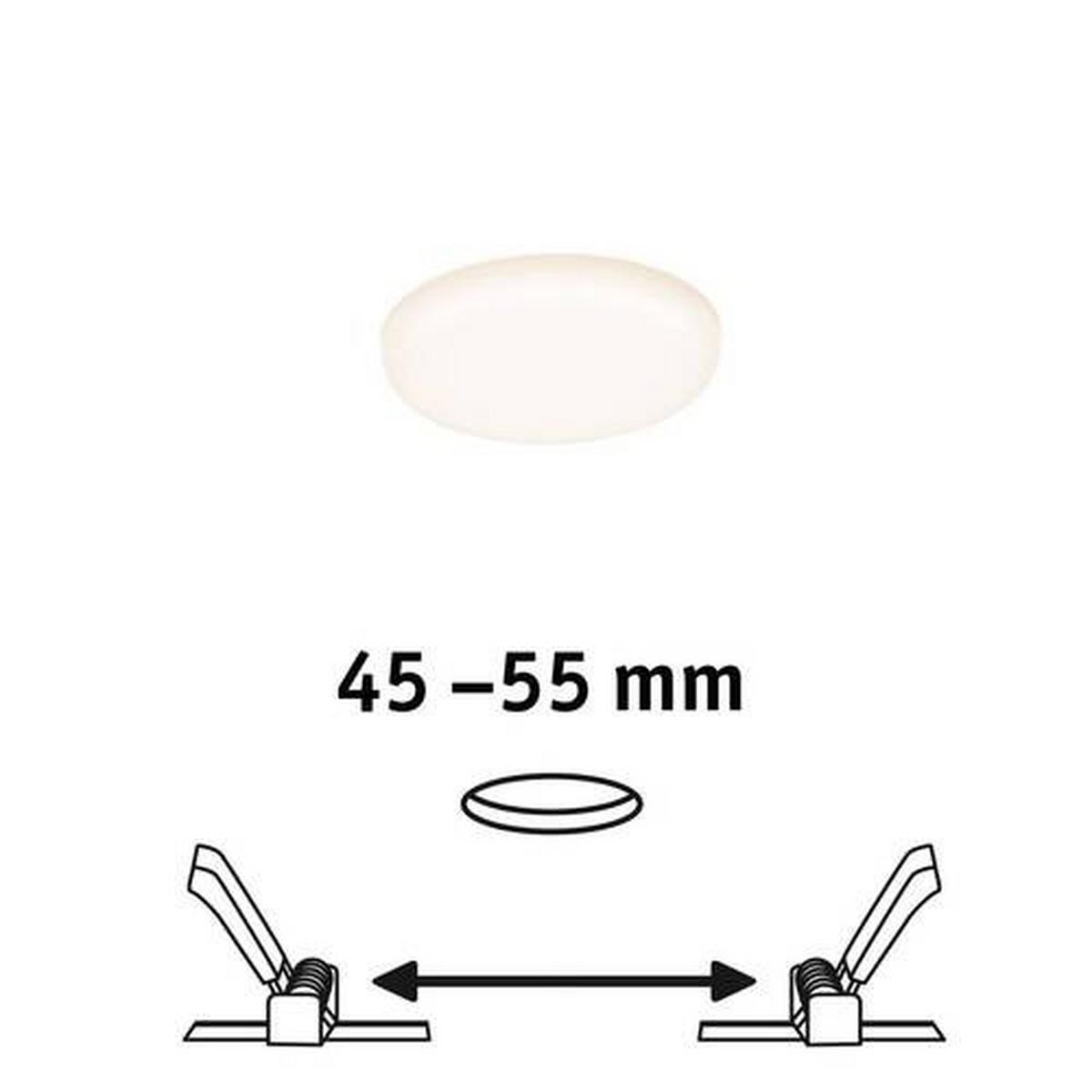 LED-Deckenleuchte Ø 7,5 cm, Rund, 1-Flammig - Weiß, Design, Kunststoff (7,5/1,3cm) - Paulmann