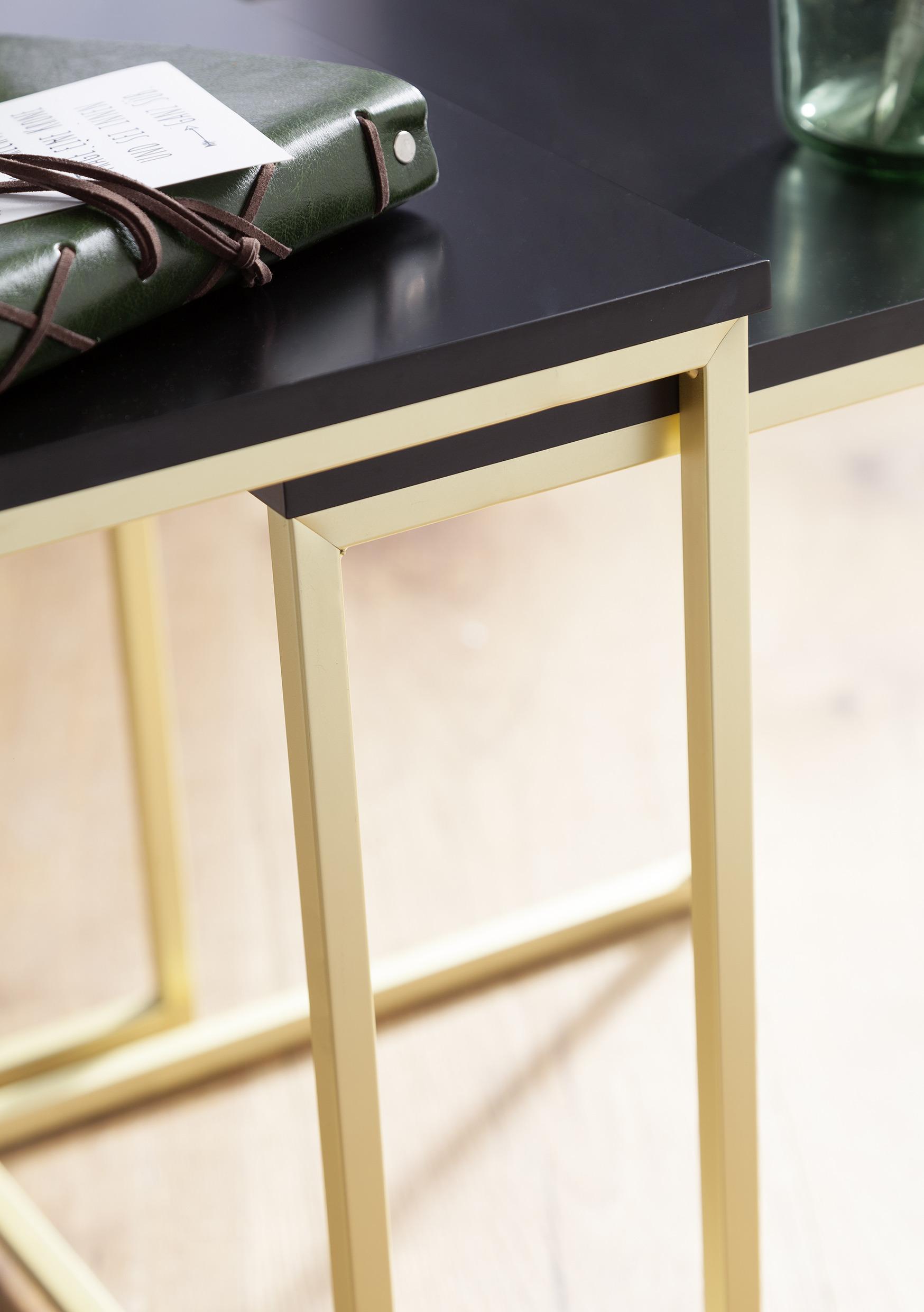 Beistelltisch in Gold/Schwarz aus Dekor 2er-Set Detail