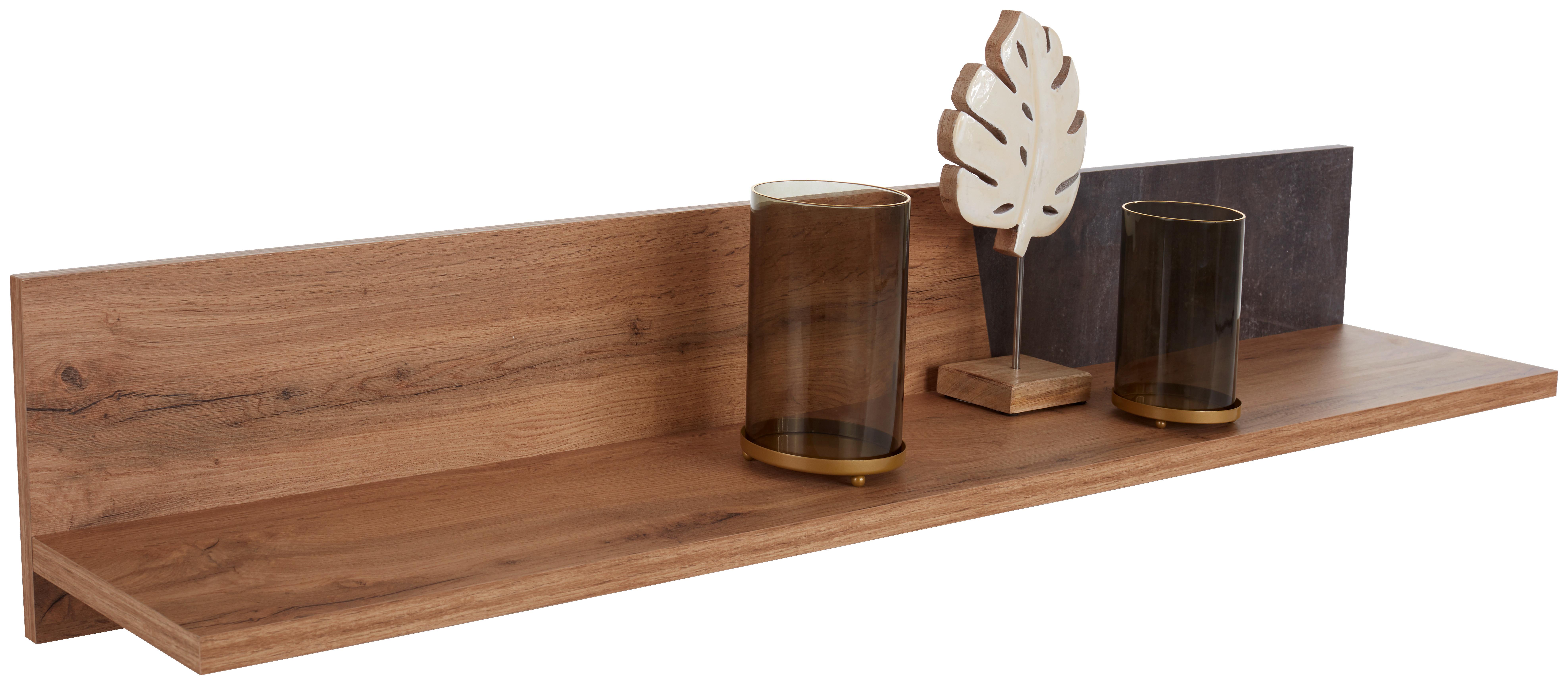 Wandboard Venedig B: 140 Cm Dunkelgrau/eiche Dekor - Eichefarben/Dunkelgrau, MODERN, Holzwerkstoff (140/23/22cm)