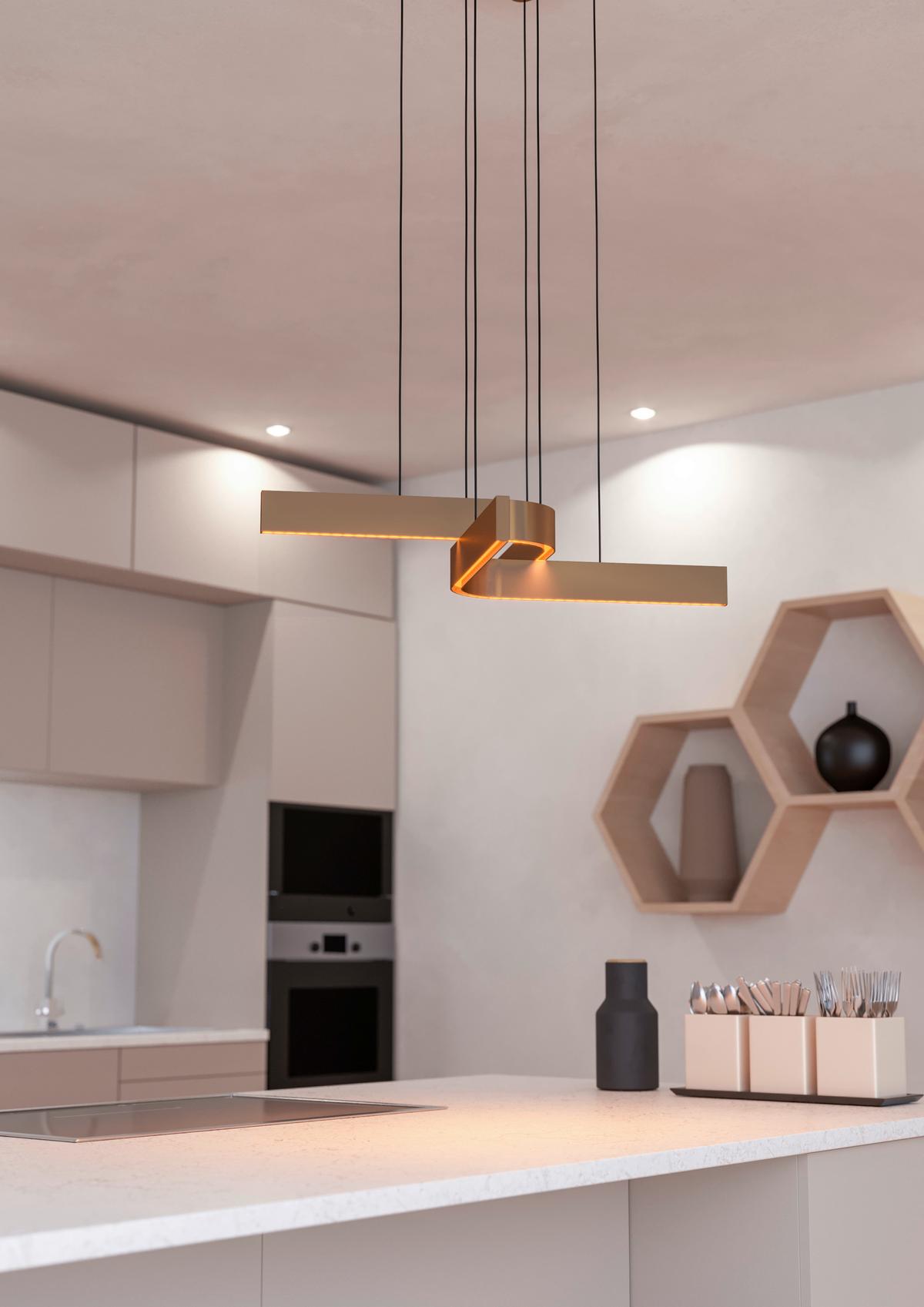 ZÁVESNÉ LED SVIETIDLO FOLCINO-Z - čierna/biela, Design, kov/plast (64/43,5/110cm) - Eglo
