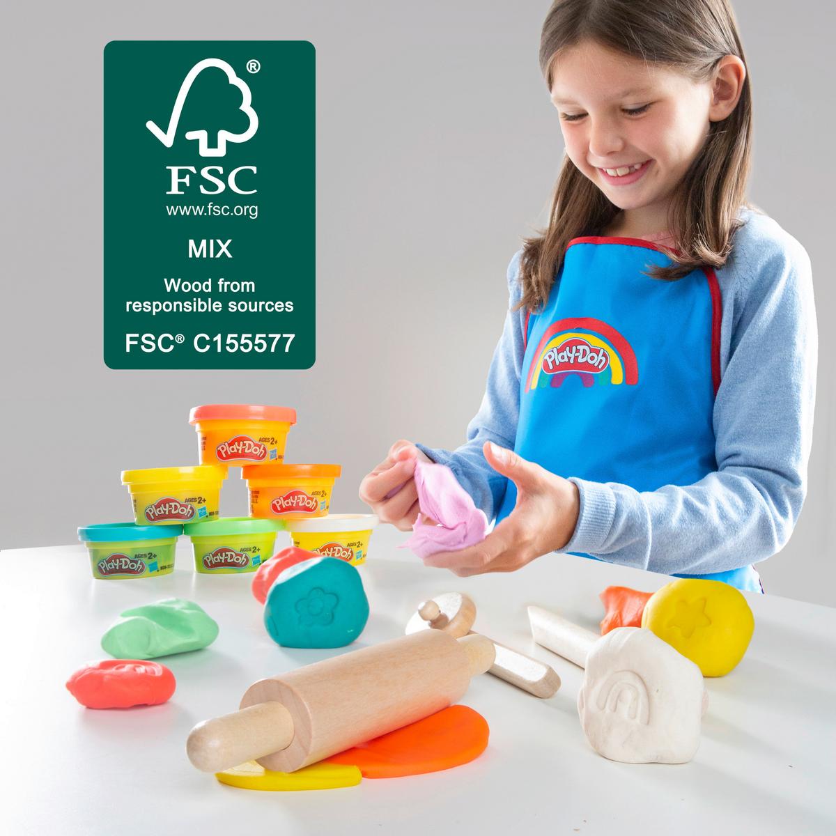 Kinderspielset Play Doh - Multicolor, Naturmaterialien/Holz