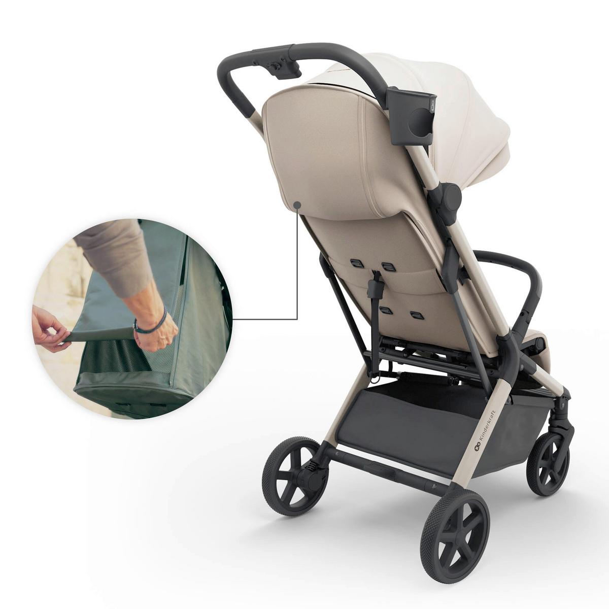 Kinderwagen Beige/Anthrazit - Multicolor, Basics, Kunststoff/Textil (68,5/53/106,5cm) - Kinderkraft