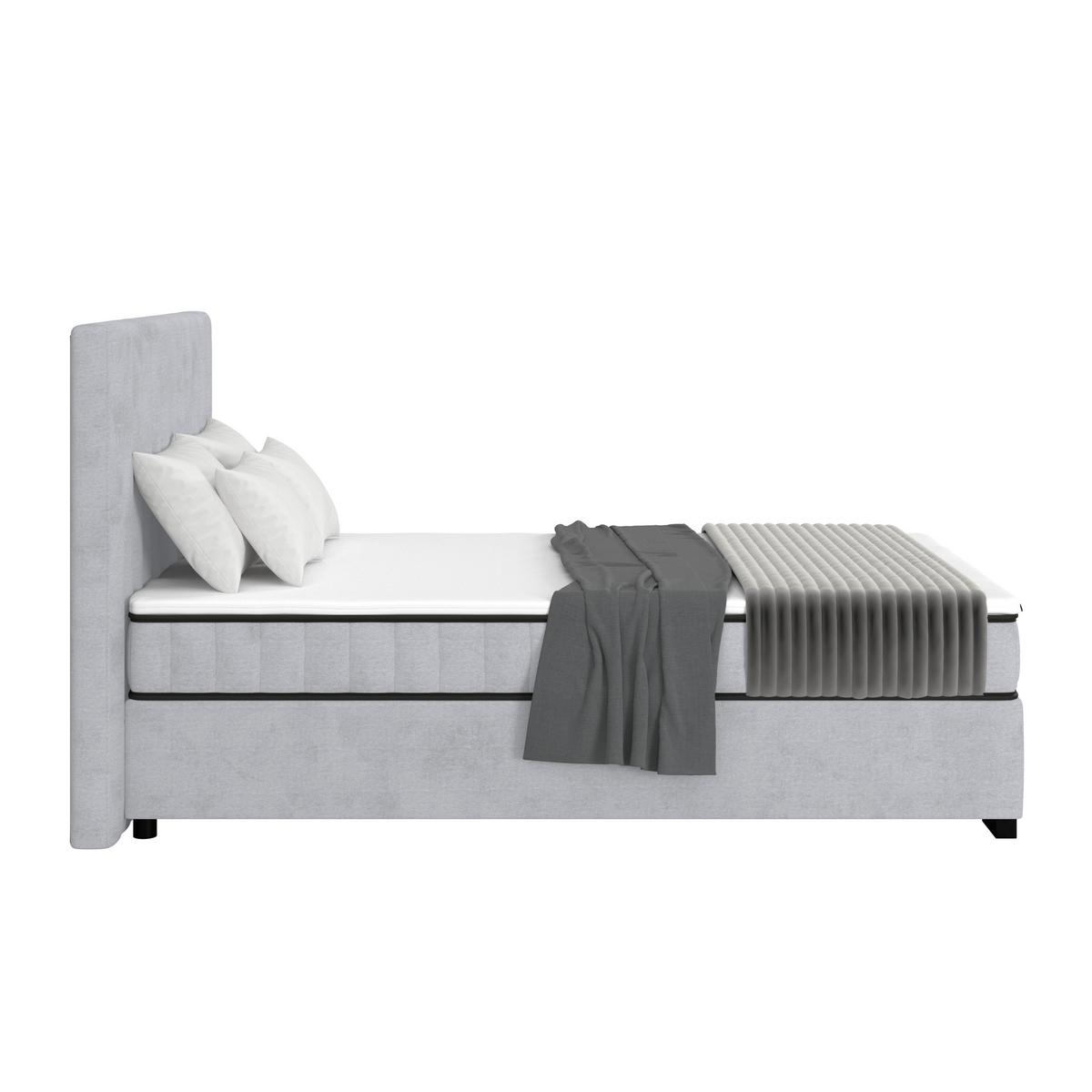 Boxbett Maya 120 - Schwarz/Grau, MODERN, Holz/Holzwerkstoff (120/200cm)