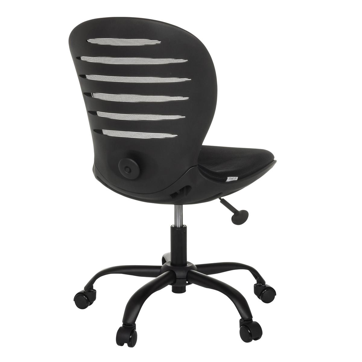 Drehstuhl Captivo Mid Schwarz B: 53 cm - Schwarz, MODERN, Kunststoff/Textil (53/84 - 93/58cm) - MID.YOU