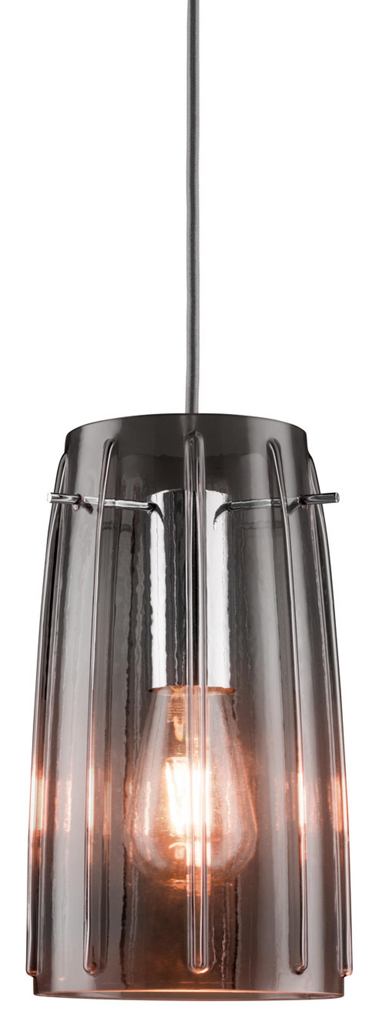 Schienensystem Urail Leuchtenschirm 95352 Rauchglas - Design, Glas (28cm) - Paulmann