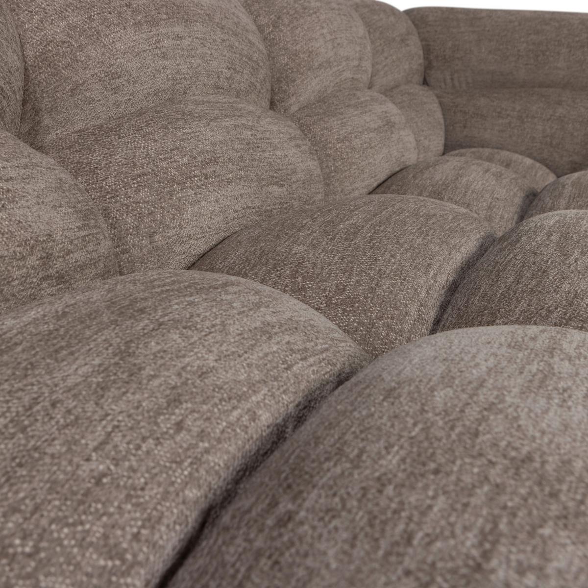 Ecksofa Tibas Sandfarben S: 280x165cm - Sandfarben/Schwarz, Design, Textil (280/165cm) - Livetastic