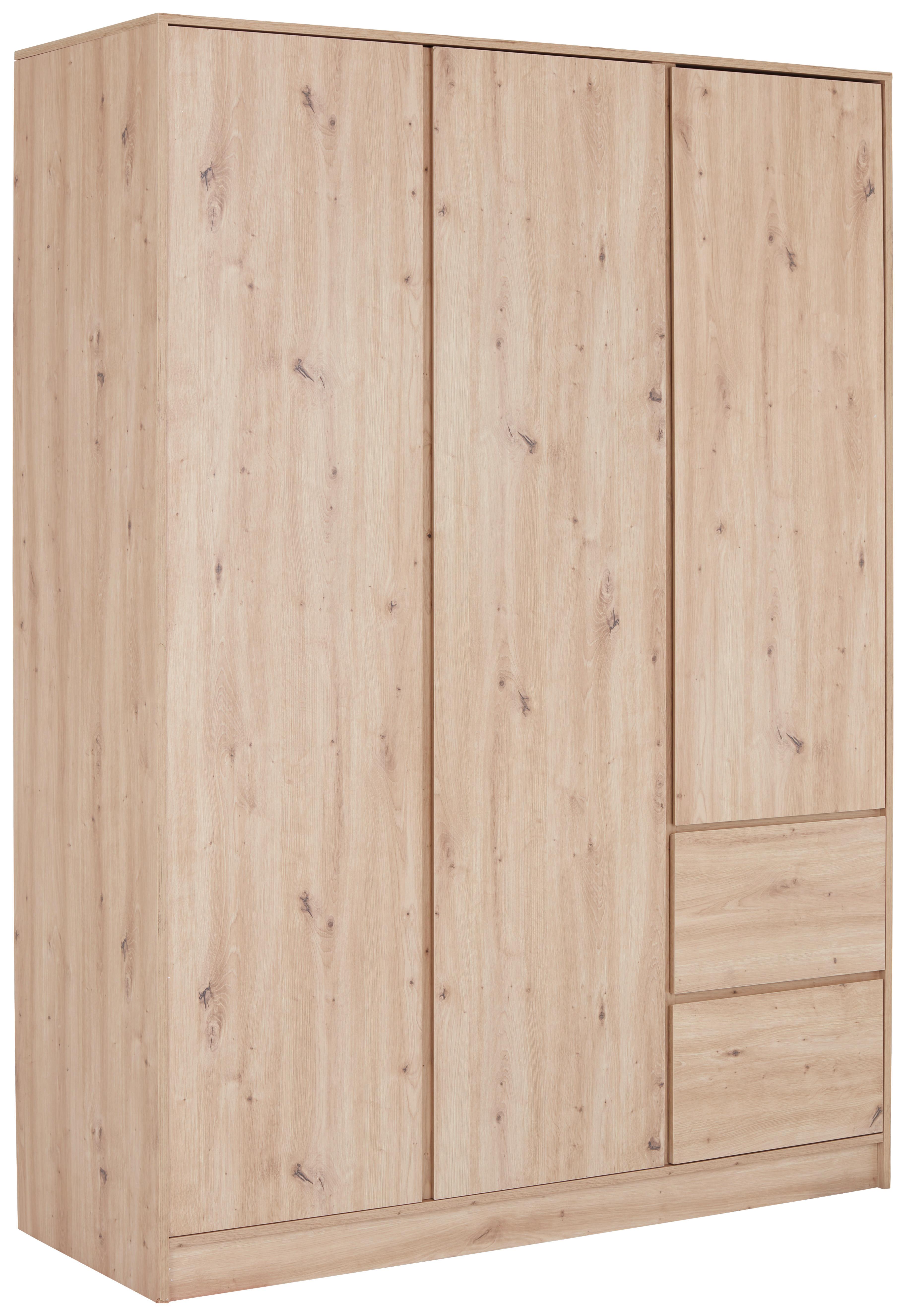 Kleiderschrank Basit - Eiche Artisan, KONVENTIONELL, Holzwerkstoff (146,8/205,5/56,6cm)