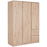 Kleiderschrank Basit - Eiche Artisan, KONVENTIONELL, Holzwerkstoff (146,8/205,5/56,6cm)
