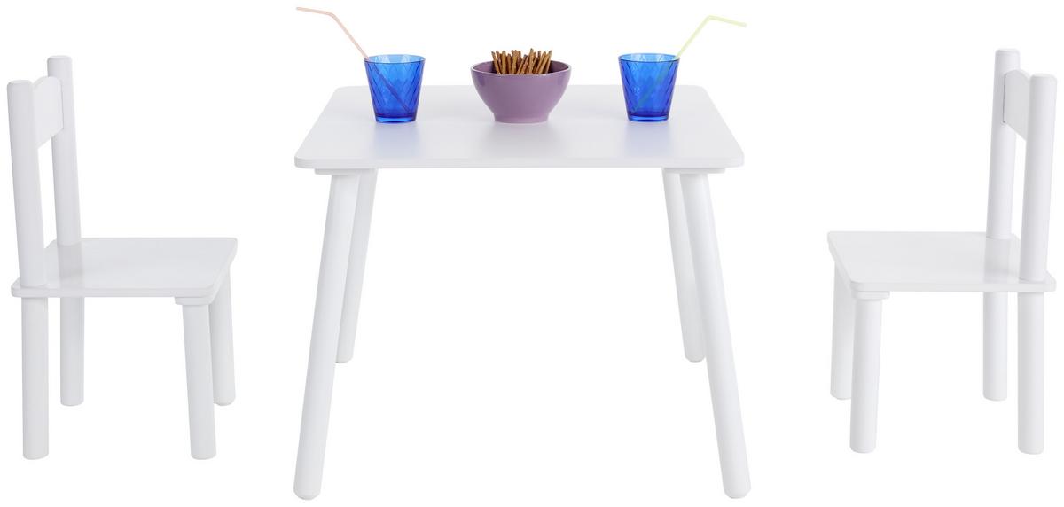 Kindersitzgruppe Bambini Weiß 3--teilig. - Weiß, MODERN, Holz/Holzwerkstoff - P & B