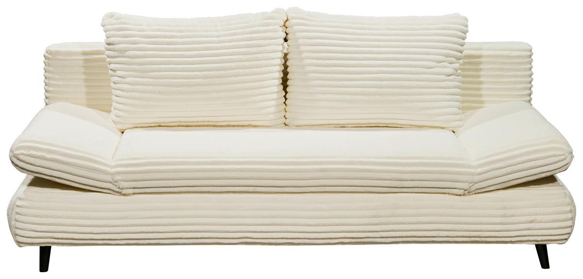 Schlafsofa Sunny Beige B: 212 Cm - Beige/Schwarz, KONVENTIONELL, Textil (212/88/101cm) - MID.YOU