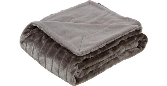 Kuscheldecke Emma Grau 150x200 cm Double Face - Grau, KONVENTIONELL, Textil (150/200cm) - Ondega