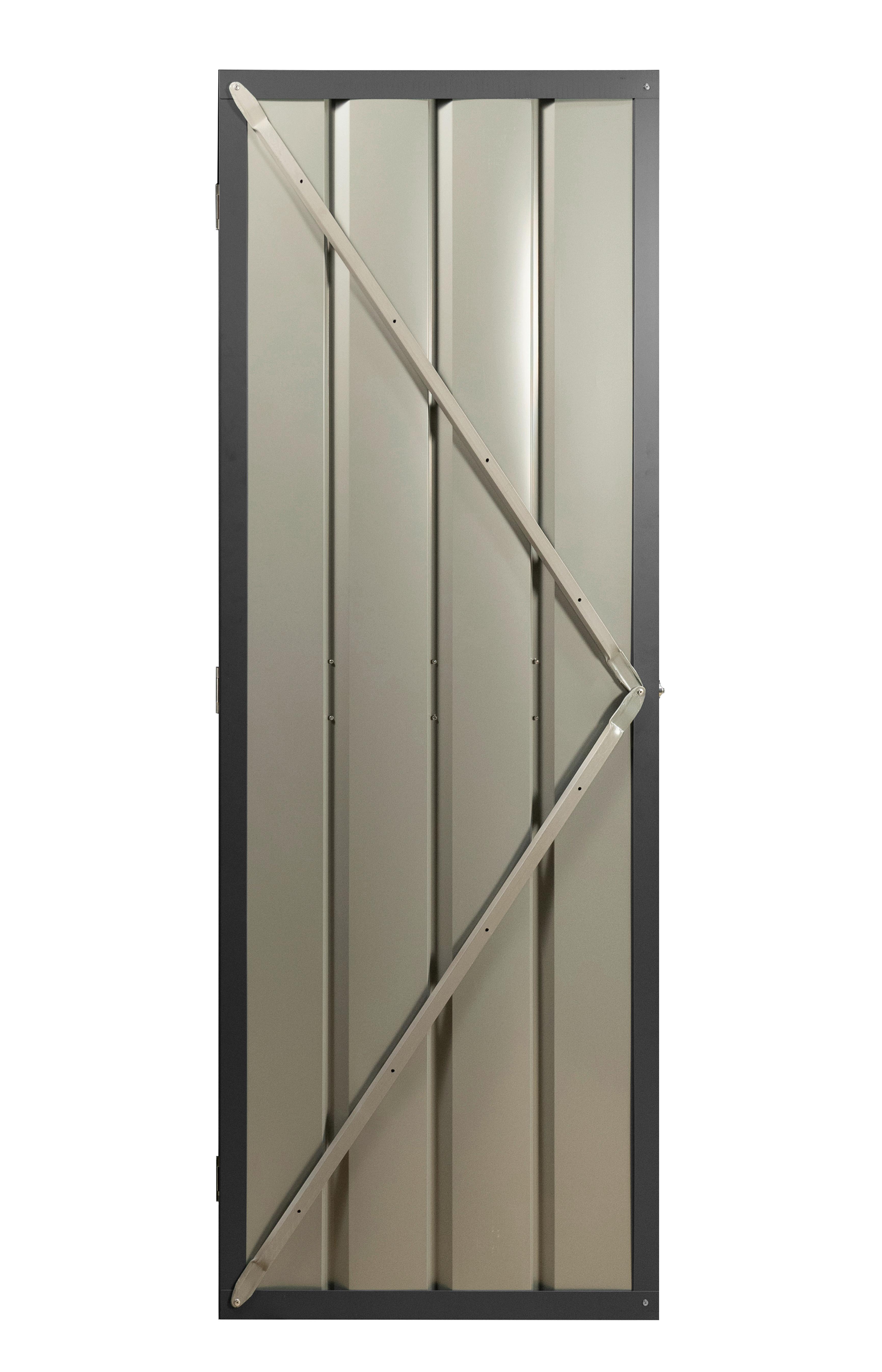 Gerätehaus-Schwingtür Kit 1 Schwingtür Kit 2 - Anthrazit, Basics, Metall (67/194cm)