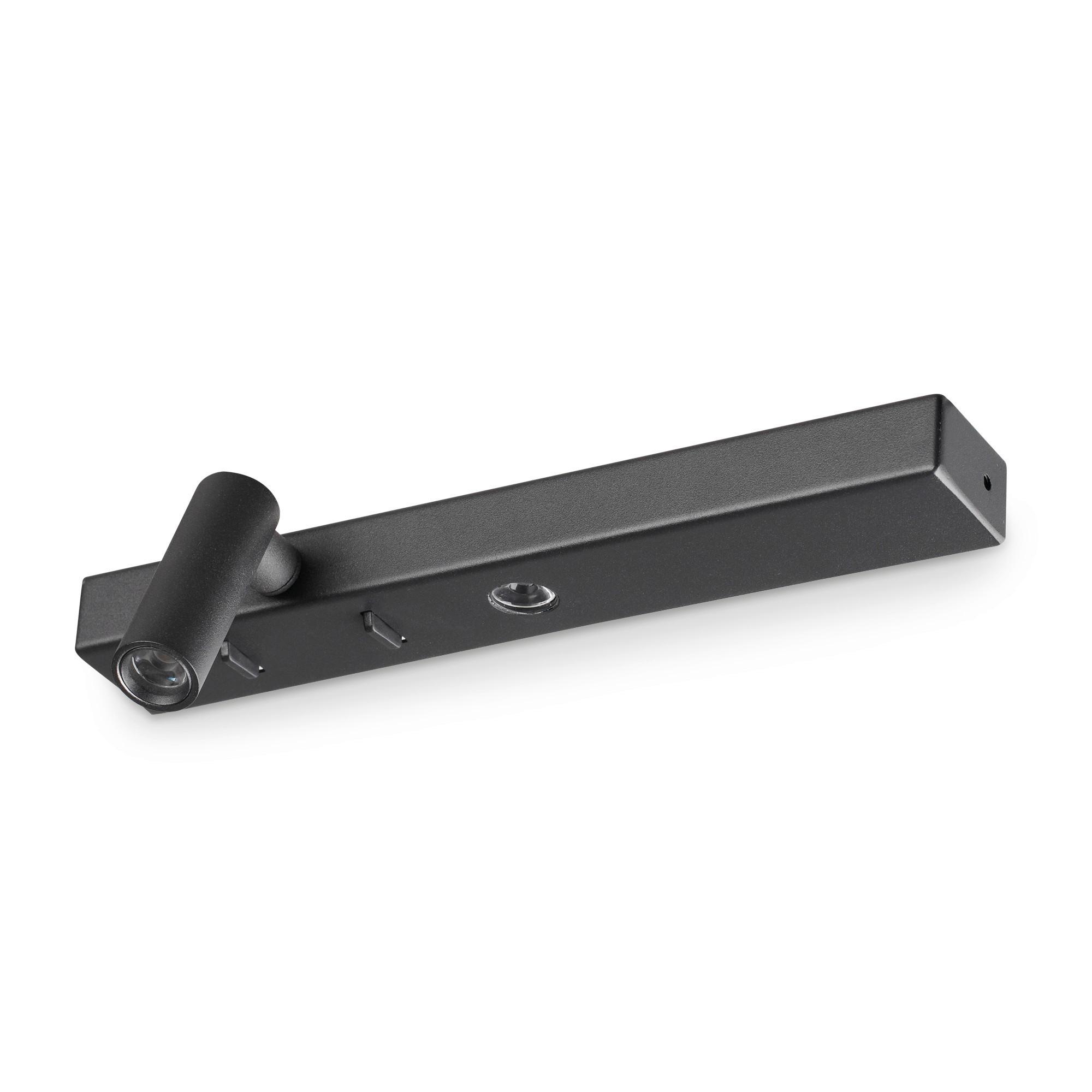 LED-Wandleuchte Nero Schwarz B: 22 cm - Schwarz, Basics, Metall (22/6/6,5cm) - Ideal Lux