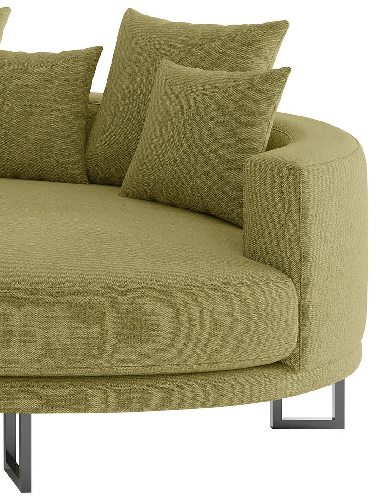 Bigsofa Natalia Olivgrün S: 283x150 cm - Schwarz/Olivgrün, Design, Textil (283/150cm) - Livetastic