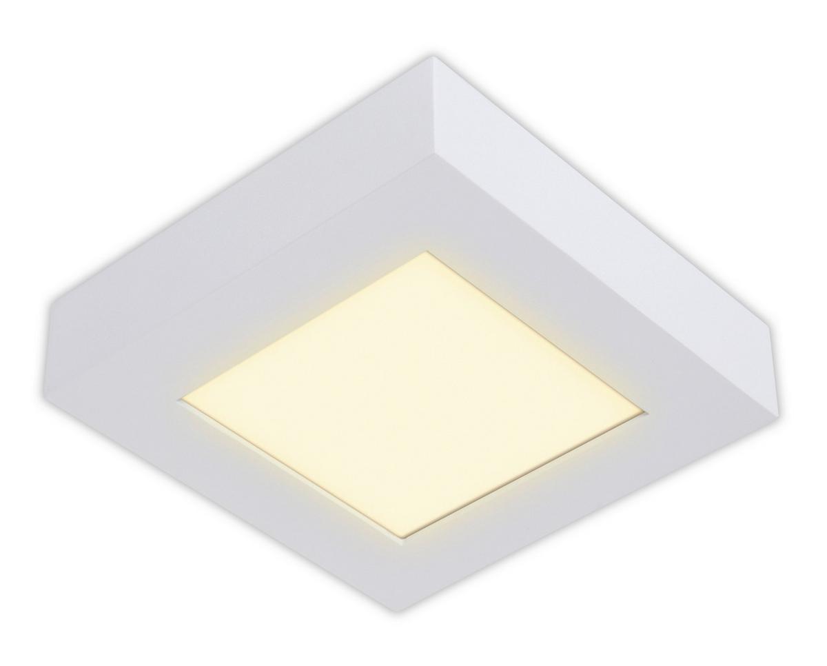 LED-Deckenleuchte L: 17 cm Weiß - Weiß, Basics, Kunststoff/Metall (17/17/4cm) - Näve
