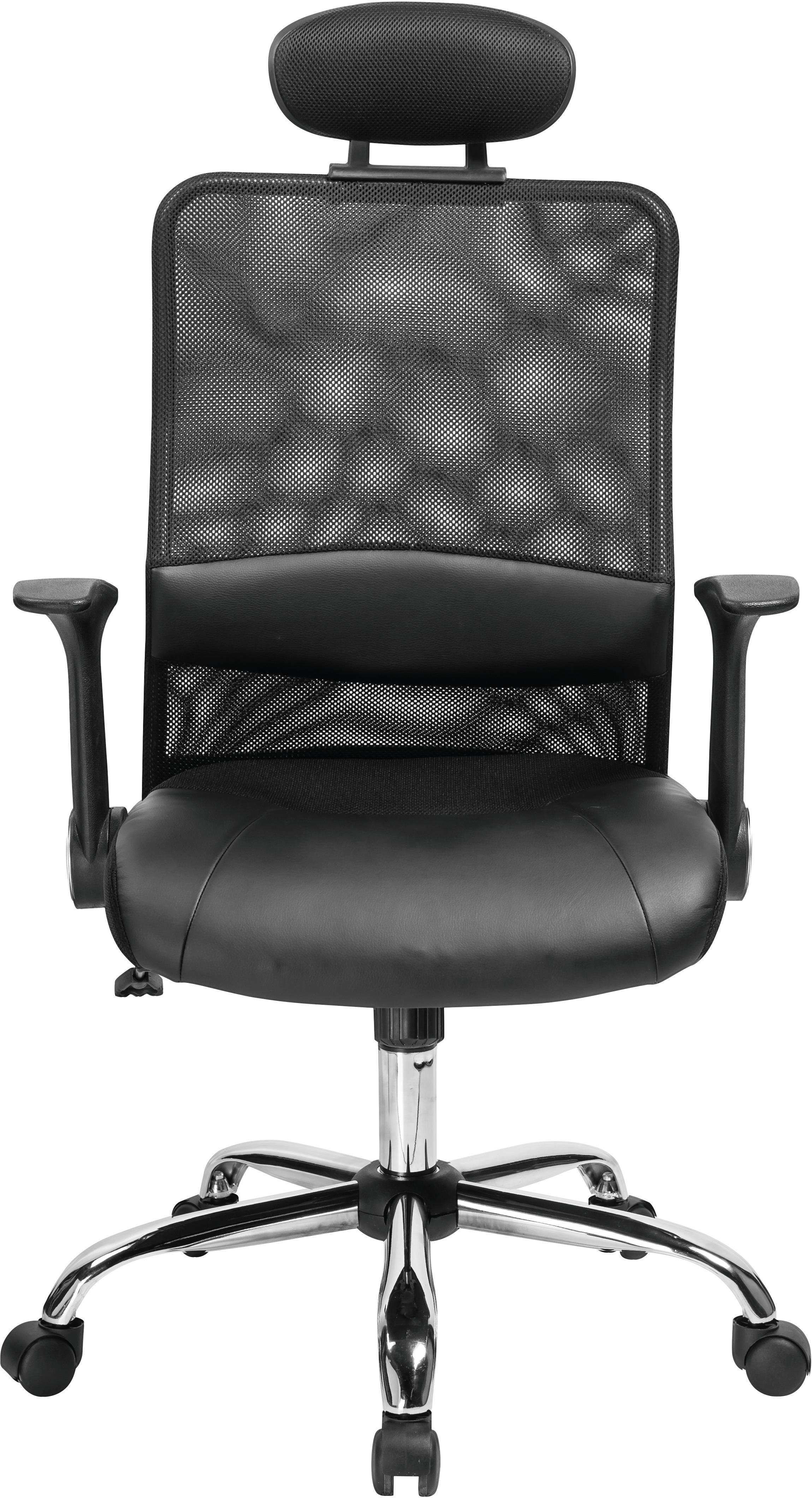 Kancelářské Křeslo In Schwar - černá, Moderní, kov/dřevo (63,5/112-120/63,5cm) - Modern Living