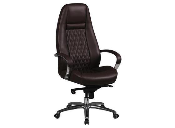 Chefsessel Austin B: 68 cm Braun - Alufarben/Braun, MODERN, Leder/Kunststoff (68/130/68cm) - Livetastic Chefsessel Austin B: 68 cm Braun - Alufarben/Braun, MODERN, Leder/Kunststoff (68/130/68cm) - Livetastic