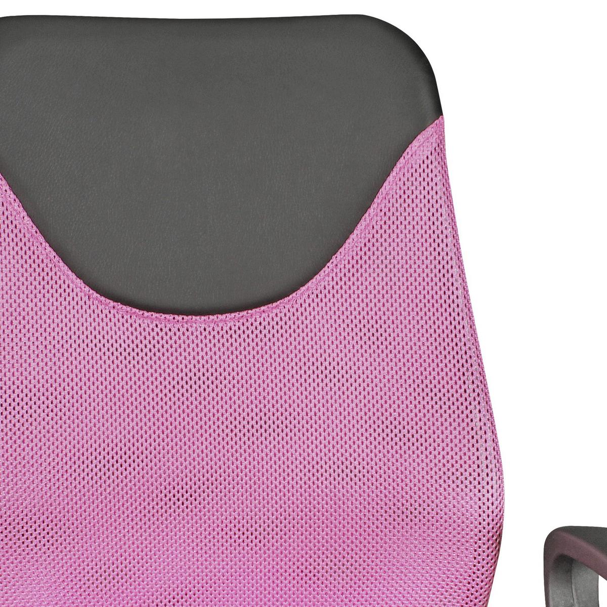 Jugenddrehstuhl Kika Mit Armstützen Pink Bis 60 Kg - Chromfarben/Pink, MODERN, Kunststoff/Metall (60/105/60cm) - MID.YOU