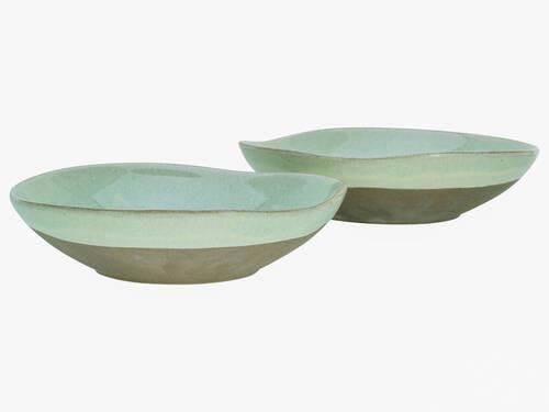 Schüsselset 19677 Bas. Bio Salbei, Pasta - Salbeigrün, Trend, Keramik - Creatable