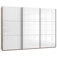 Schwebetürenschrank B: 300 cm Level Weiß/Eichefarben - Eichefarben/Weiß, MODERN, Holzwerkstoff (300/216/65cm) - MID.YOU