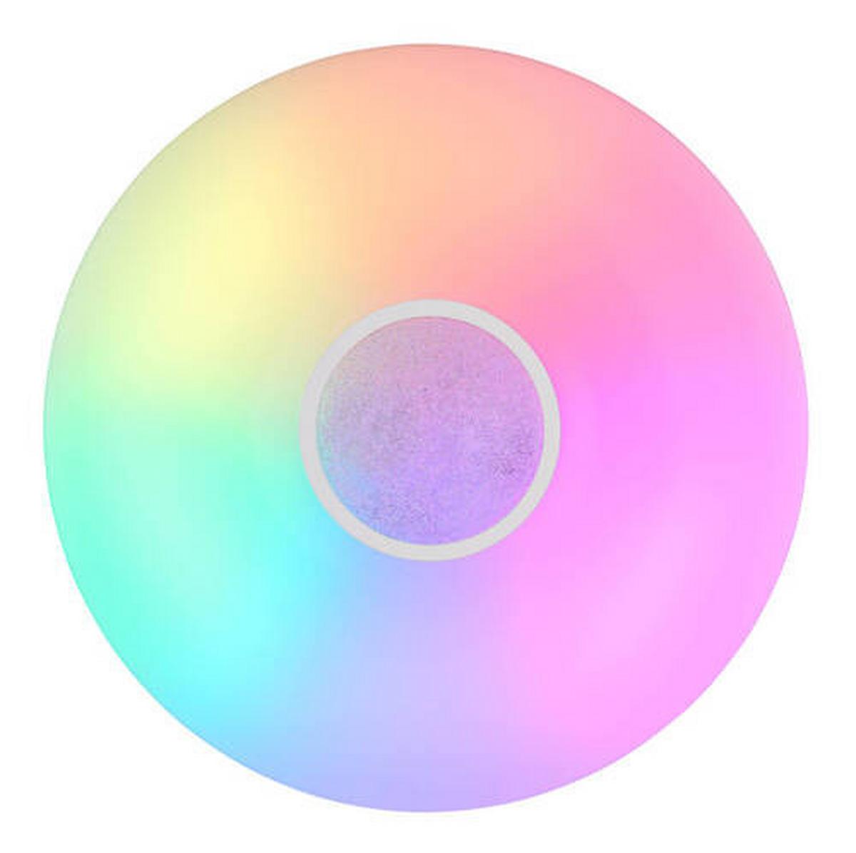LED-Deckenleuchte Ø 48,5 cm, Timerfunktion und Farbwechsler - Klar/Opal, Design, Glas/Kunststoff (48,5/7,2cm) - Globo