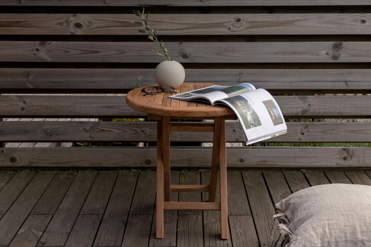 Gartenbeistelltisch Kenya - Teakfarben, KONVENTIONELL, Holz (50/50/50cm) - Gardenson