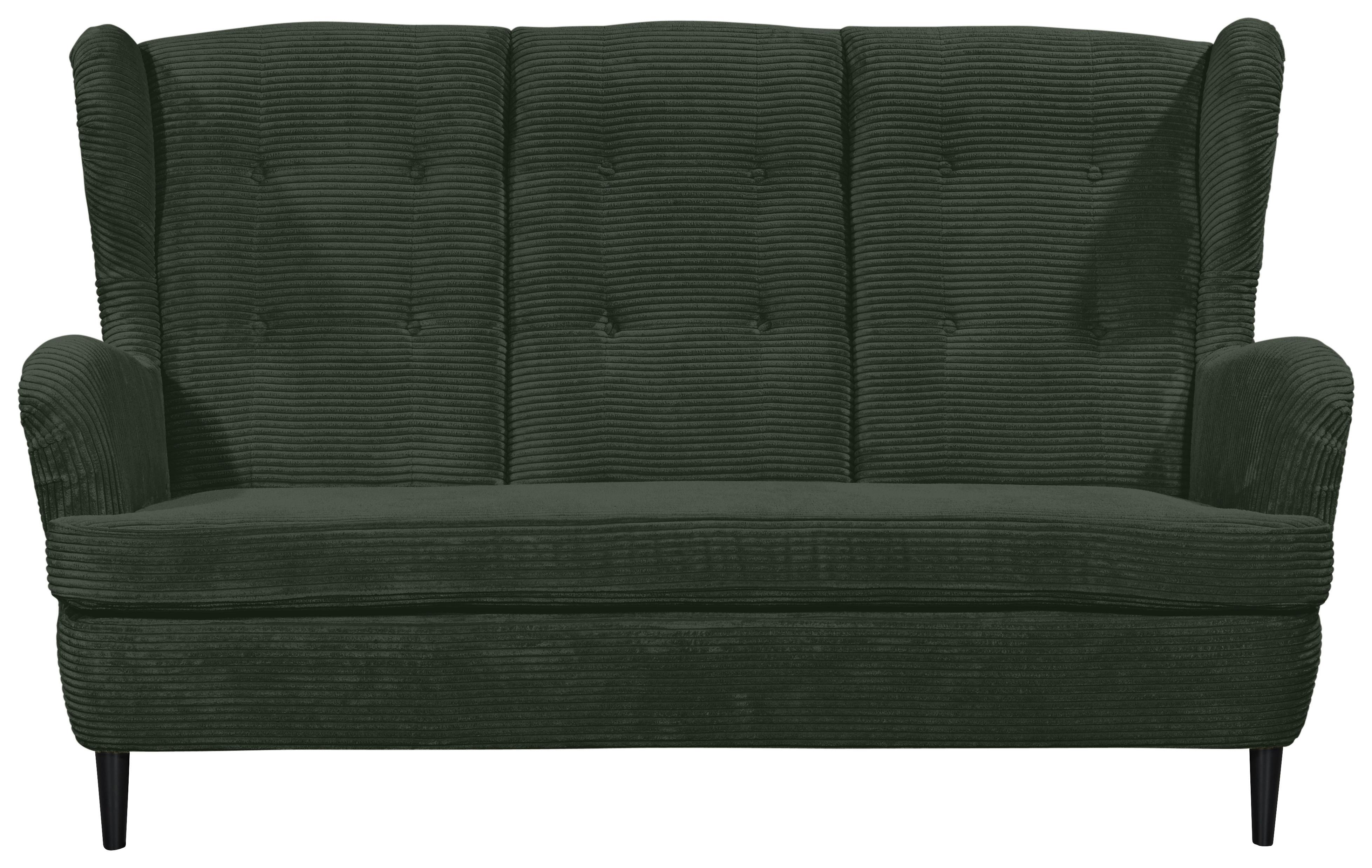 Pohovka do kuchyne OSKAR 5 zelená - čierna/tmavozelená, Konventionell, drevo/textil (176/103/98cm) - MID.YOU