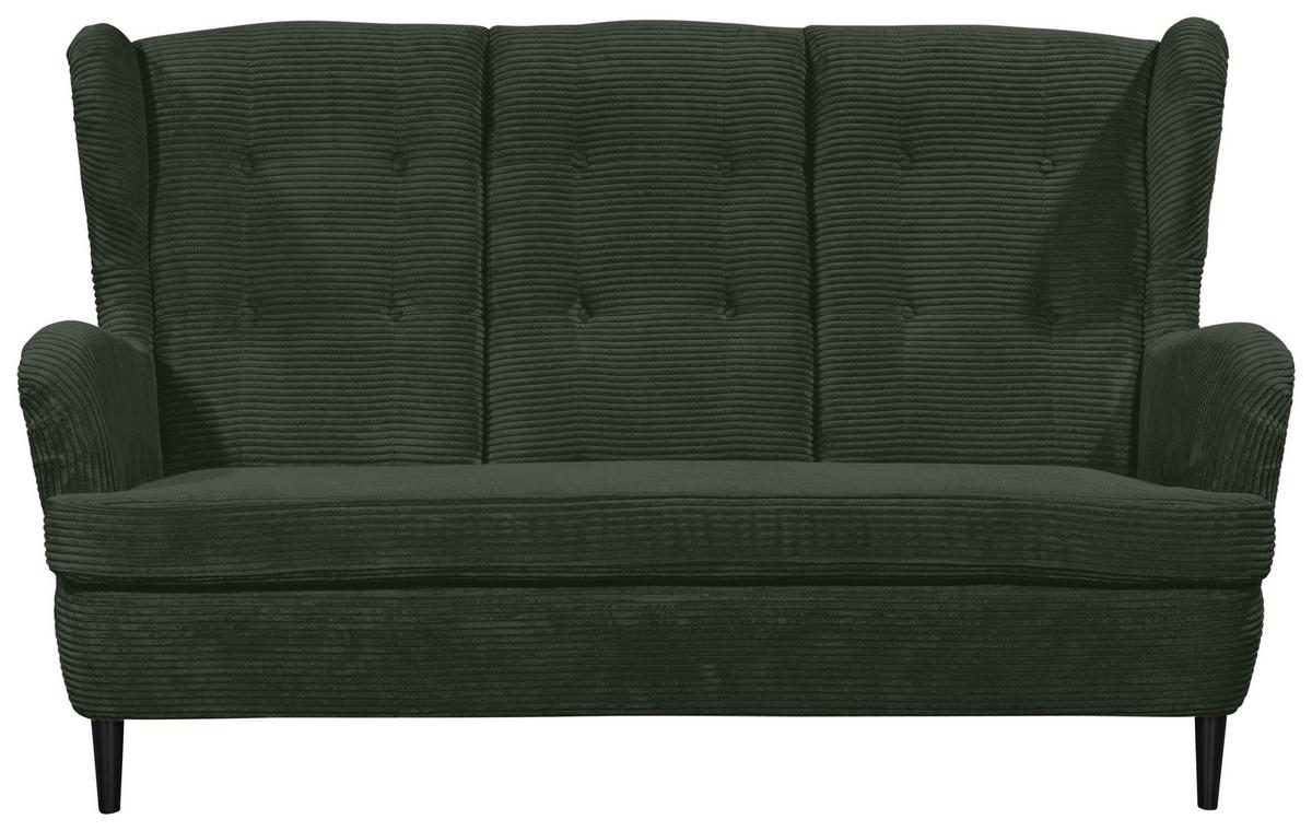 Kuchyňská pohovka OSKAR 5 zelená - černá/tmavě zelená, Konvenční, dřevo/textil (176/103/98cm) - MID.YOU