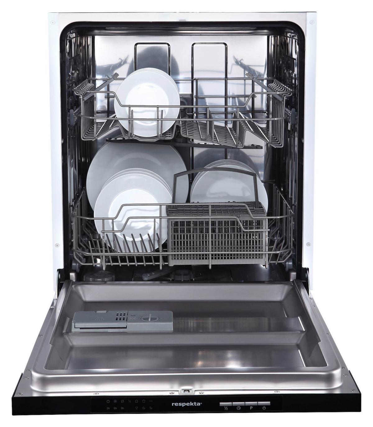 Einbau-geschirrspüler Gsp60v B: 44,8 Cm Vollintegriert - Weiß, Trend, Metall (60/81,5/55cm) - Respekta