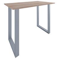 Bartisch Xona B 140x80 - Silberfarben/Sonoma Eiche, KONVENTIONELL, Holzwerkstoff/Metall (140/80/102cm)