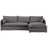Ecksofa Toscana - Schwarz/Grau, Trend, Textil (295/165cm) - Livetastic