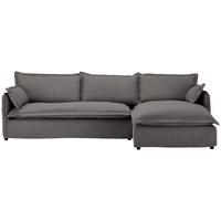 Ecksofa Toscana - Schwarz/Grau, Trend, Textil (295/165cm) - Livetastic