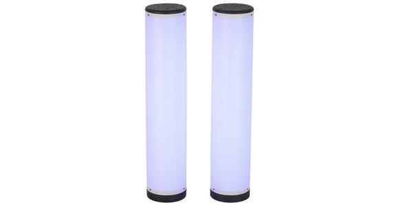 LED-Tischlampe Mavi dimmbar Schwarz/Weiß mit Farbwechsler - Schwarz/Weiß, MODERN, Kunststoff (6,4/31cm) - Luca Bessoni