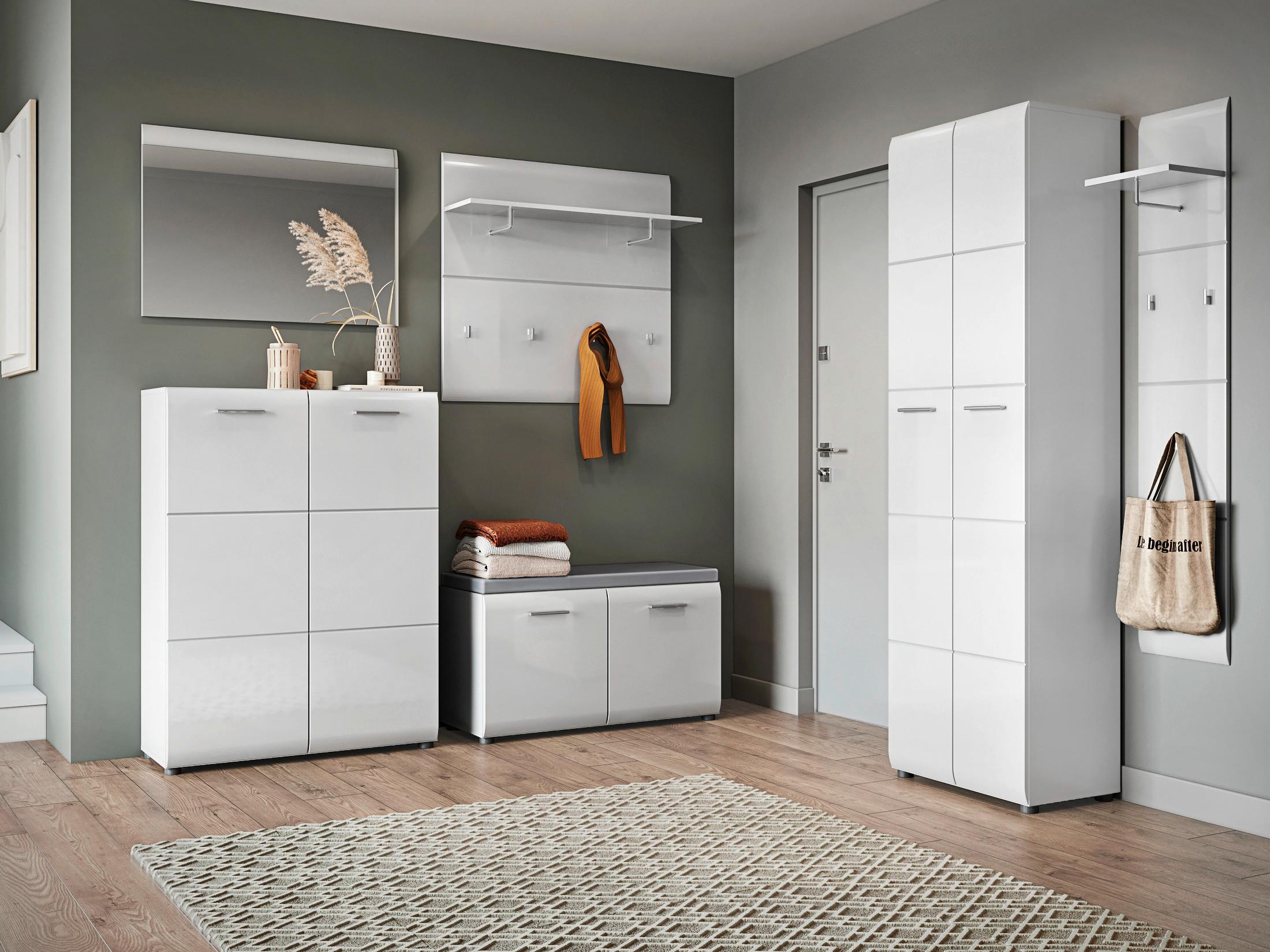 Garderobenschrank Merano Weiß B: 58,9 cm - MODERN, Holzwerkstoff (58,9/197/37cm)