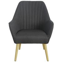 Sessel Juno - Dunkelgrau/Naturfarben, MODERN, Holz/Textil (71/85.5/67cm) - P & B