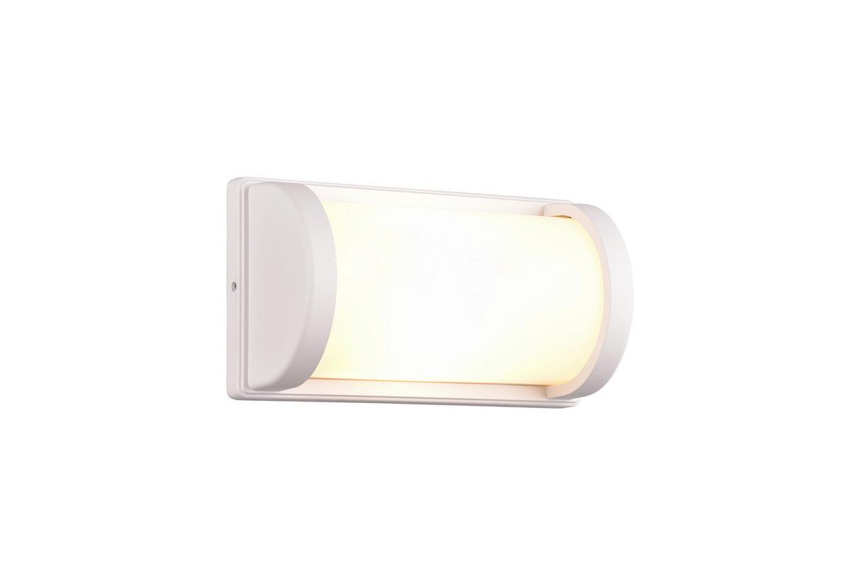 AUßENWANDLEUCHTE 10W, Weiß - Weiß, Design, Kunststoff/Metall (26,5/14,5/10cm)