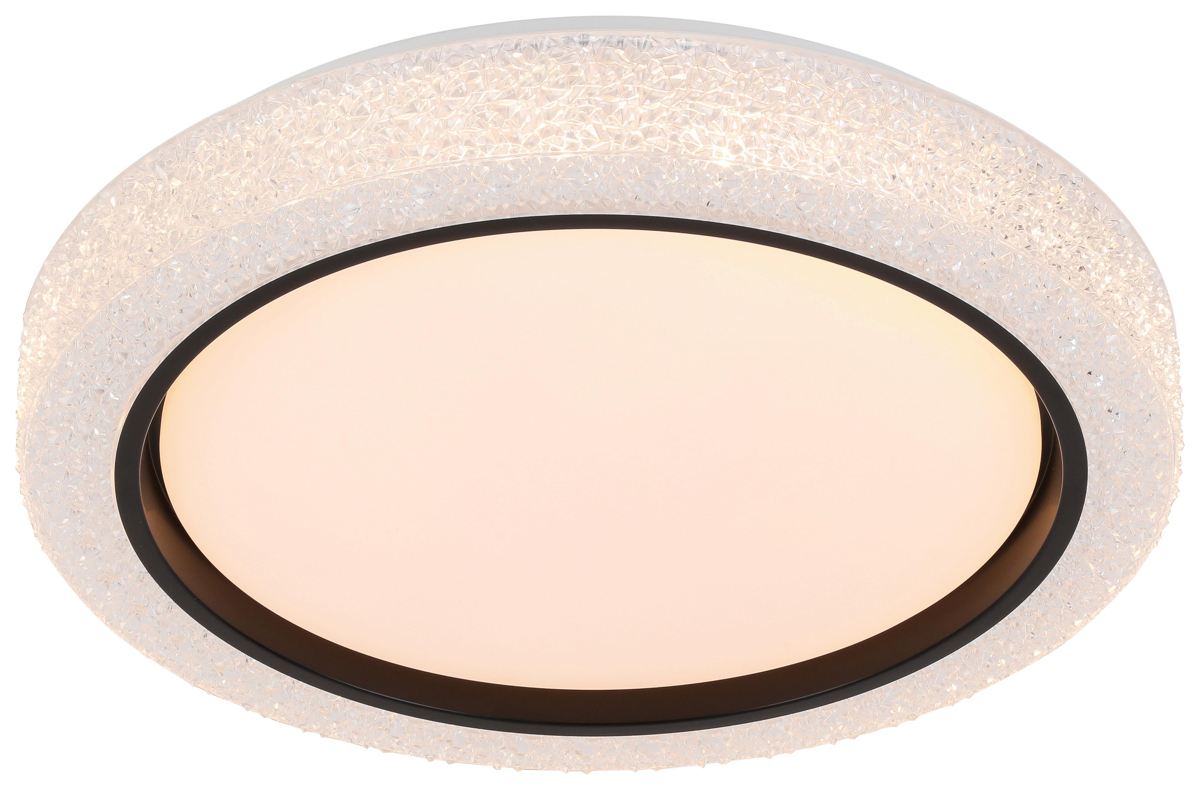 Stropné svietidlo Ozi, P/V: 39/7cm,čierna/biela - priehľadné/čierna, Modern, kov/plast (40/8cm) - Modern Living