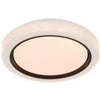 Stropné svietidlo Ozi, P/V: 39/7cm,čierna/biela - priehľadné/čierna, Modern, kov/plast (40/8cm) - Modern Living