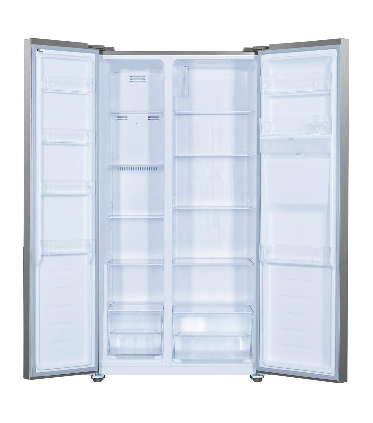 Side-By-Side Sbs255-151eixwd Silberfarben mit Wasserspender - Silberfarben, Basics, Kunststoff/Metall (90/177/59cm) - PKM