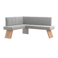 Eckbank Emma Ii - Eichefarben/Hellgrau, KONVENTIONELL, Holzwerkstoff/Textil (150/185cm)