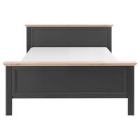 Doppelbett Landhaus-Stil 160x200 Jasmin II Graphitfarb. - Graphitfarben/Schwarz, LIFESTYLE, Holzwerkstoff (160/200cm)