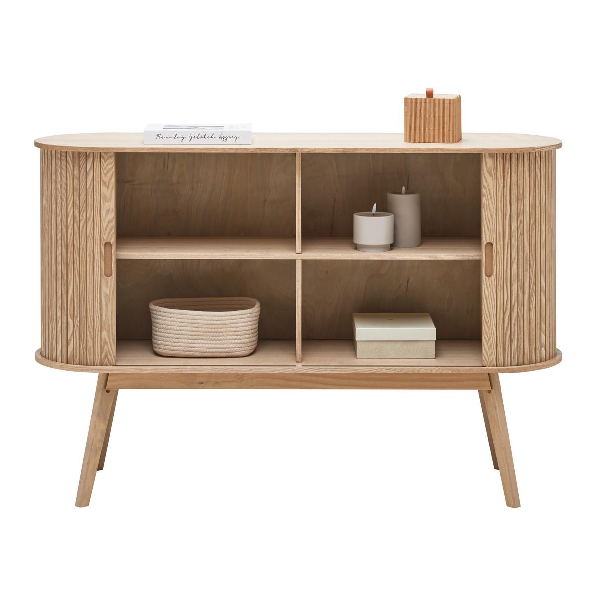 Komoda Skandy - prírodná farba, Modern, drevo/kompozitné drevo (120/80/35cm) - Premium Living