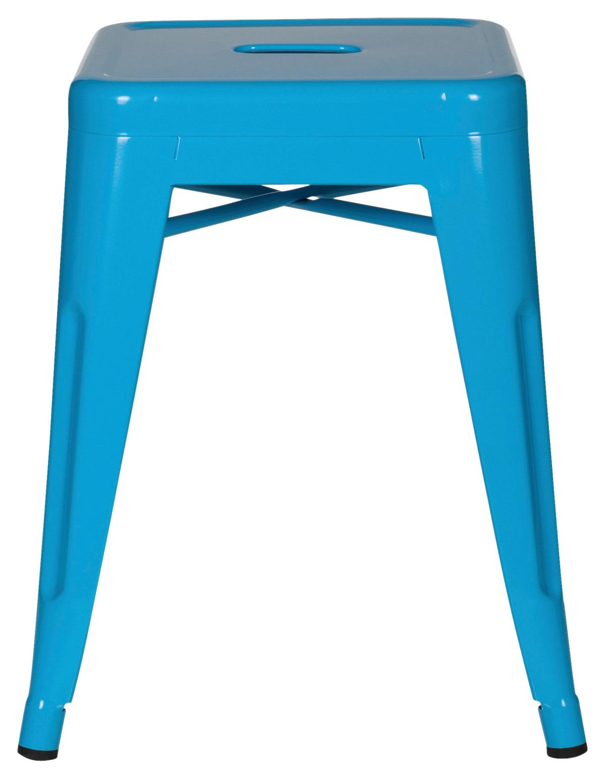 Hocker Vantaggio Stahl Hellblau H: 46 Cm Stapelbar - Hellblau, Basics, Metall (39/46/39cm) - MID.YOU