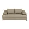 2-Sitzer-Sofa Mega Mit Schlaffunktion & Bettkasten - Beige/Schwarz, Design, Holzwerkstoff/Textil (190/80/75cm) - P & B