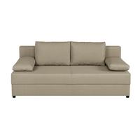 2-Sitzer-Sofa Mega Mit Schlaffunktion & Bettkasten - Beige/Schwarz, Design, Holzwerkstoff/Textil (190/80/75cm) - P & B