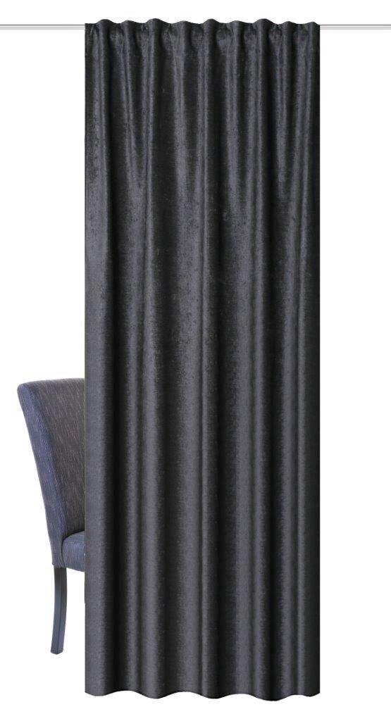 Fertigvorhang Thermo - Anthrazit, Basics, Textil (135/245cm)