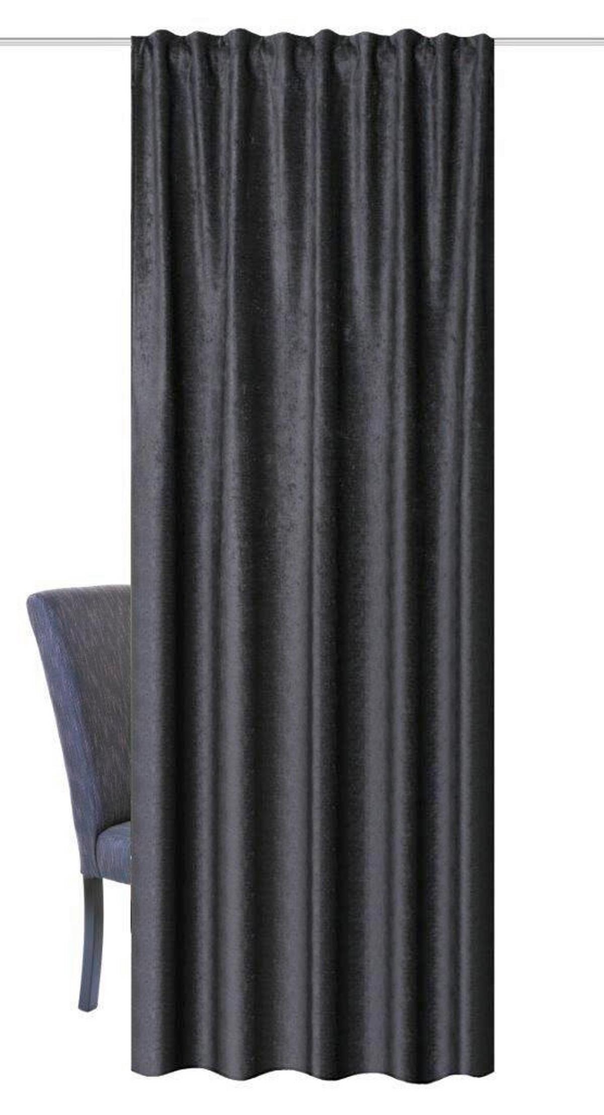 Fertigvorhang Thermo - Anthrazit, Basics, Textil (135/245cm)