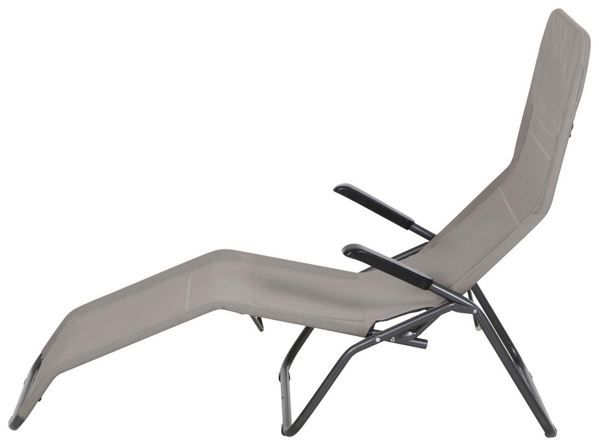 Sonnenliege J40969 Stahl, Klappbar - Taupe/Anthrazit, MODERN, Textil/Metall (72,5/103,5/144cm) - Siena Garden