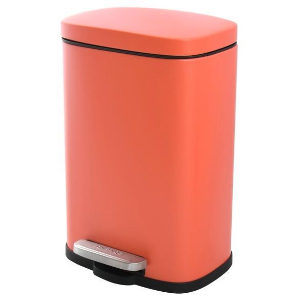 Kosmetikeimer Akira 5l Terra Cotta Metall LxBxH: 21,4x17,6x30 - Terracotta/Schwarz, Basics, Kunststoff/Metall (21,4/17,6/30cm)