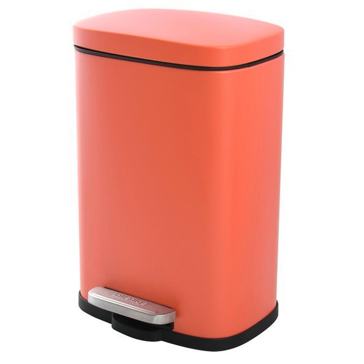 Kosmetikeimer Akira 5l Terra Cotta Metall LxBxH: 21,4x17,6x30 - Terracotta/Schwarz, Basics, Kunststoff/Metall (21,4/17,6/30cm)